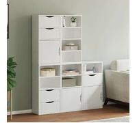 Armoires latérales 5 pcs ODDA blanc 40x24x79 cm bois massif pin, armoire, buffet, meuble de rangement de cuisine, 3365367
