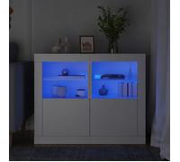 vidaXL Armoires latérales 2 pièces avec éclairage LED et porte – Moderne 836631