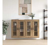 Vidaxl Armoires Murailles 2 Pcs Chêne Artisanal 69,5 X 34 X 90 Cm