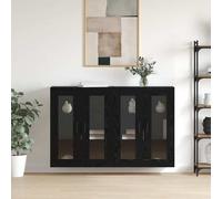 Vidaxl Armoires Murailles 2 Pcs Chêne Noir 69,5 X 34 X 90 Cm