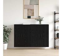 Vidaxl Armoires Murailles 2 Pcs Chêne Noir 69,5 X 34 X 90 Cm