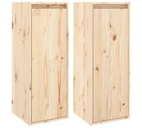 Vidaxl Armoires Murales 2 Pcs 30x30x80 Cm Bois De Pin Massif