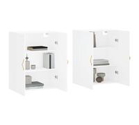 vidaXL Armoires murales 2 pcs blanc 69,5x34x90 cm