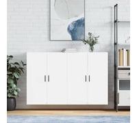 vidaXL Armoires murales 2 pcs blanc 69,5x34x90 cm