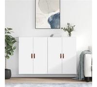 vidaXL Armoires murales 2 pcs blanc 69,5x34x90 cm