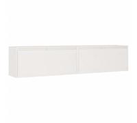 Vidaxl Armoires Murales 2 Pcs Blanc 80x30x35 Cm Bois De Pin Massif