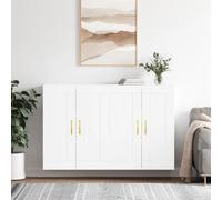 vidaXL Armoires murales 2 pcs blanc bois d'ing¿¿nierie