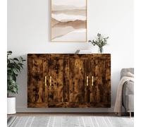 vidaXL Armoires murales 2 pcs ch¿ºne fum¿¿ bois d'ing¿¿nierie Marron