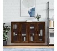 Vidaxl Armoires Murales 2 Pcs Chêne Marron Bois D'ingénierie Marron