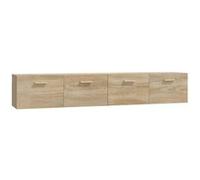 2x Armoires Murales Blanc 80x35x36,5 cm Bois d'Ingénierie Suspendues vidaXL