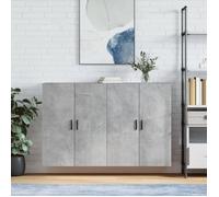 vidaXL Armoires murales 2 pcs gris béton 69,5x34x90 cm 3195639