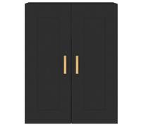 Vidaxl Armoires Murales 2 Pcs Noir Bois D'ingénierie Marron
