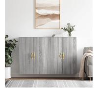 Armoires murales 2 pcs sonoma gris 69,5x34x90 cm, armoire, vitrine murale, armoire flottante, armoire de rangement