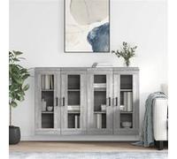 Armoires murales 2 pcs sonoma gris bois d'ingénierie, armoire, armoire suspendue, armoire latérale, armoire de rangement