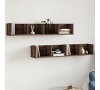 Vidaxl Armoires Murales 2pcs Chêne Marron 99x18x16,5cm Bois Ingénierie Multicolore