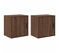 vidaXL Armoires murales de garage 2 pcs chêne marron bois d'ingénierie