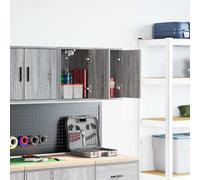 vidaXL Armoires murales de garage 2 pcs sonoma gris bois d'ingénierie