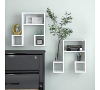 Vidaxl Armoires Murales Portes Vitrées 2 Pcs Chêne Sonoma 68,5x37x35cm Multicolore