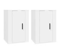 vidaXL Armoires murales TV 2 pcs. Blanc 40x34,5x60 cm