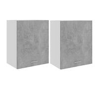 vidaXL Armoires suspendues 2 pcs Gris béton Bois d’ingénierie 805082