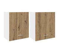 vidaXL Armoires suspendues 2 pièces Lyon Chêne Artisanal 50 x 31 x 60 cm Bois d'ingénierie