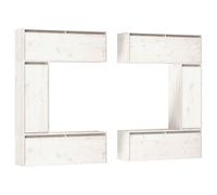 vidaXL Armoires TV 6 pcs. Blanc Pin massif