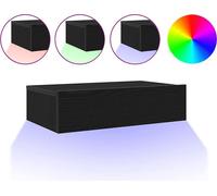 vidaXL Armoires TV avec lampes LED 2 pcs. chêne noir 60x35x15,5 cm
