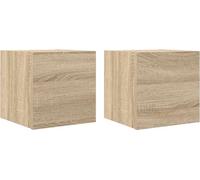 vidaXL Armoires TV murales 2 pièces chêne Sonoma 30,5x30x30 cm