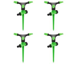 vidaXL Arroseurs rotatifs 4 pcs vert et noir 16x13,5x25,5 cm ABS et PP