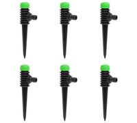 vidaXL Arroseurs rotatifs 6 pcs vert et noir 3x6x19,5 cm ABS et PP