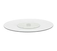 vidaXL Assiette de service rotative, transparente 60 cm en verre trempé