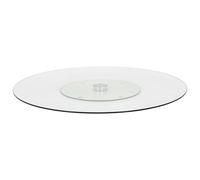 vidaXL Assiette de service rotative Transparent 60 cm Verre tremp¿¿