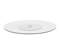 vidaXL Assiette de service rotative Transparent 60 cm Verre tremp¿¿
