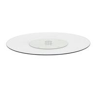 vidaXL Assiette de service rotative, transparente 60 cm en verre trempé