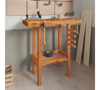 vidaXL Ãtabli avec étaux 92x48x83 cm Bois massif d'acacia
