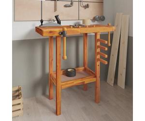 vidaXL Ãtabli avec Ã©taux 92x48x83 cm Bois massif d'acacia