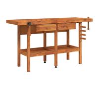 vidaXL Ãtabli avec tiroirs et étaux 162x62x83 cm Bois massif d'acacia
