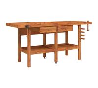 vidaXL Ãtabli avec tiroirs et Ã©taux 192x62x83 cm Bois massif d'acacia