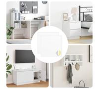 vidaXL Autocollant 2 pcs Blanc Ø 20 x 0,5 mm Papier