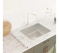 vidaXL Autocollant auto-adhésif pour meuble blanc marbré 90x500 cm PVC Blanc G