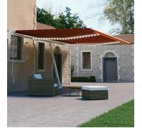 vidaXL Auvent Automatique avec Capteur de Vent et LED Store de Balcon Jardin Patio Terrasse Extérieur Ombrage des Fenêtres 3069615