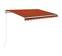 vidaXL Auvent automatique – capteur de vent et LED – 300×250 cm – Orange/Marron