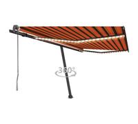 Vidaxl Auvent Automatique Capteur De Vent/Led 400x300 Cm Orange/Marron Orange