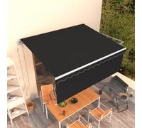 Vidaxl Auvent Automatique Rétractable Avec Store 4x3 M Anthracite