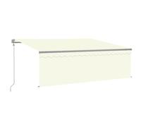 Vidaxl Auvent Automatique Rétractable Avec Store 4x3 M Crème