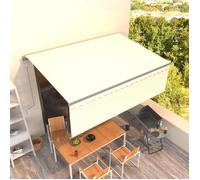 vidaXL Auvent automatique rétractable avec store 4x3 m Crème 3069427