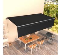 Auvent Automatique Rétractable avec Store 4x3m Orange et Marron Banne vidaXL