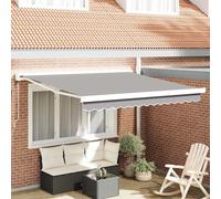 Vidaxl Auvent Automatique Rétractable Gris Clair 350 X 250 Cm