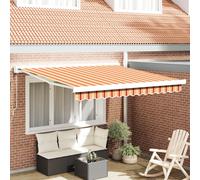 vidaXL Auvent Automatique rétractable Jaune-Orange, 350x250 cm