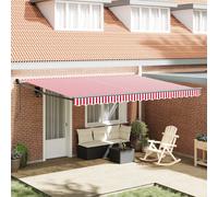 Vidaxl Auvent Automatique Rétractable Rayé Rouge Et Blanc 450x300 Cm